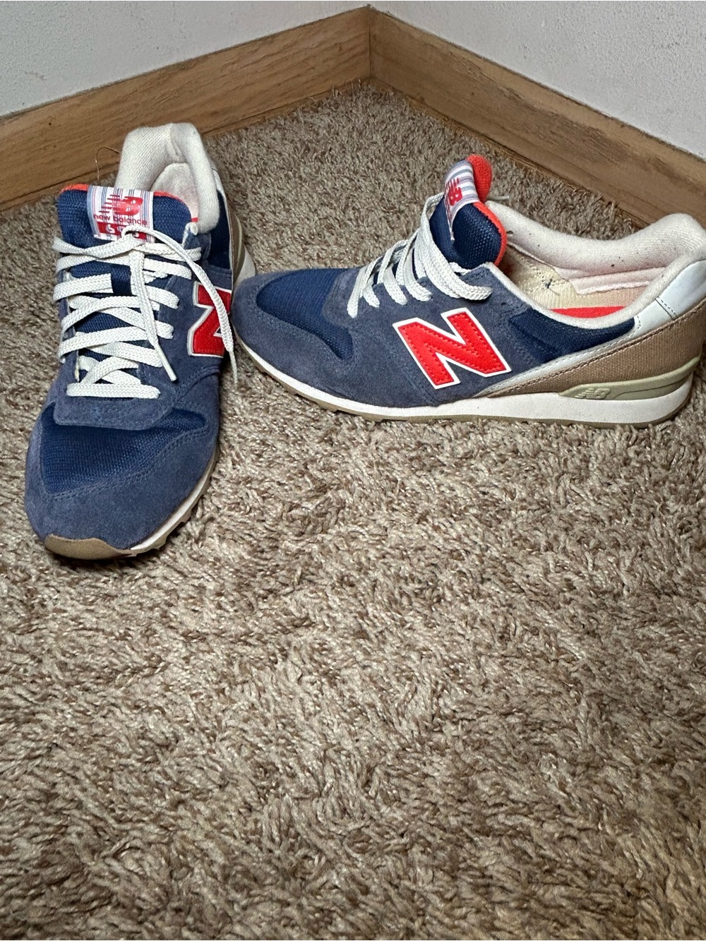 New Balance Navy and Red Casual Sneakers